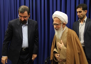 محسن رضایی با آیت‌الله جوادی آملی دیدار و گفت‌وگو کرد