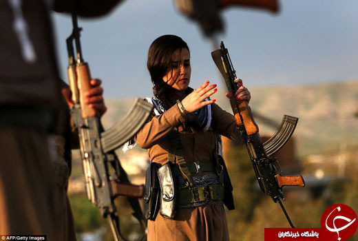 زنان پیشمرگه در میدان جنگ با داعش، نوروز را جشن گرفتند+تصاویر