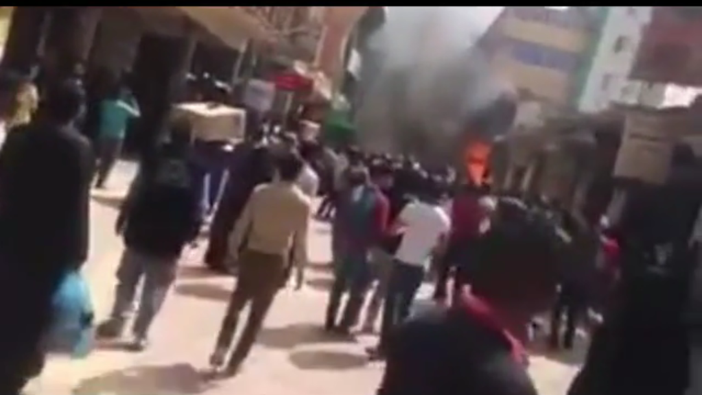 آتش سوزی شدید در نزدیکی بارگاه امیرالمومنین در نجف اشرف + تصاویر