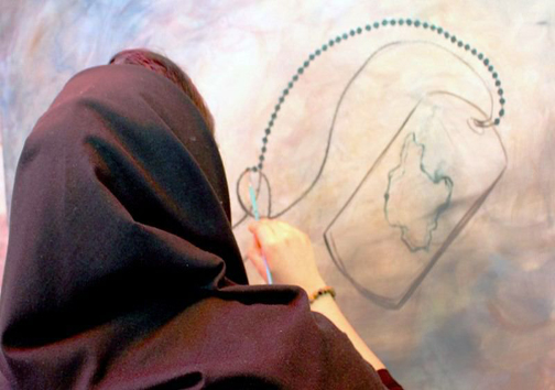 هنرمندان در جوار گلزار شهدای گمنام شیراز + تصاویر