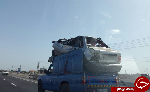 نیسانی که پراید را کول کرده است + تصاویر