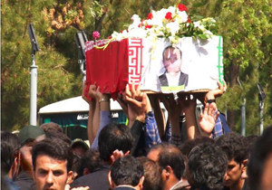 تشییع پیکر پاک شهید اصغر قضاوی در اصفهان