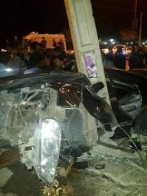 یک کشته بر اثر برخورد خودرو با تیر چراغ برق در ماکو