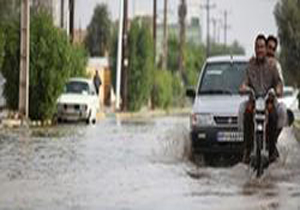 آبگرفتگی معابر و لغزندگی محورهای خوزستان
