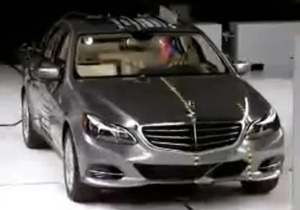تست تصادف بنز E350 + فیلم