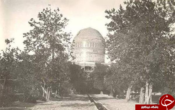 نمایی قدیمی از آرامستان خواجه ربیع
