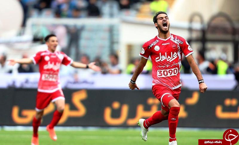 پایان نیمه اول/استقلال 0 - 2 پرسپولیس+فیلم