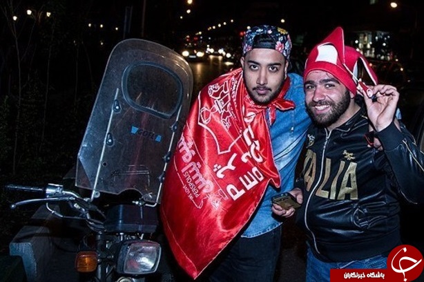 شادی هواداران پرسپولیسی پس از دربی+تصاویر