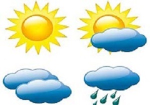 آسمان کمی تا نیمه ابری