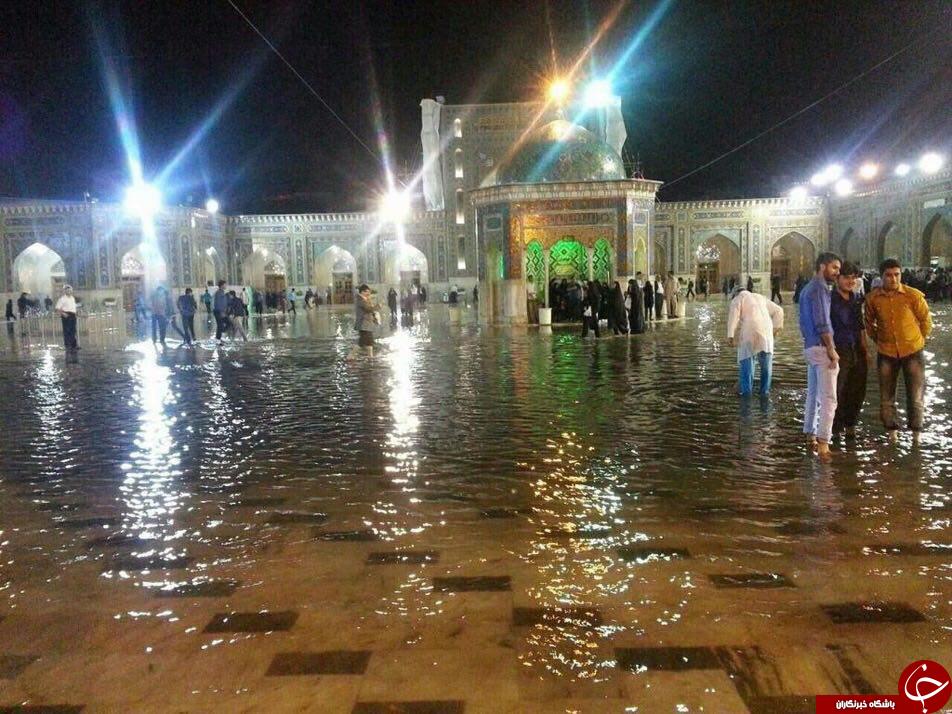رنگین کمان زیبا در مشهد/