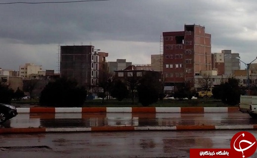 بارش شدید باران و آبگرفتگی معابر در اردبیل