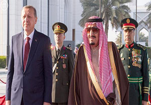 استقبال اردوغان از پادشاه سعودی با موسیقی روسی! + فیلم
