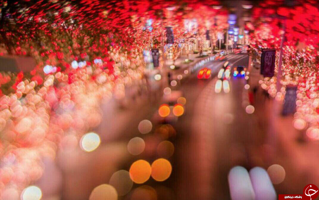 زیباترین انعکاس نور درشب های توکیو+تصاویر