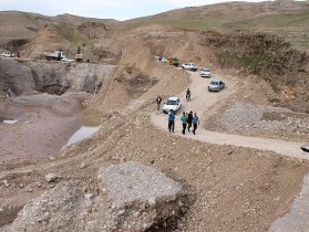 بازگشايي جاده روستاي شريف در بخش مركزي شوشتر