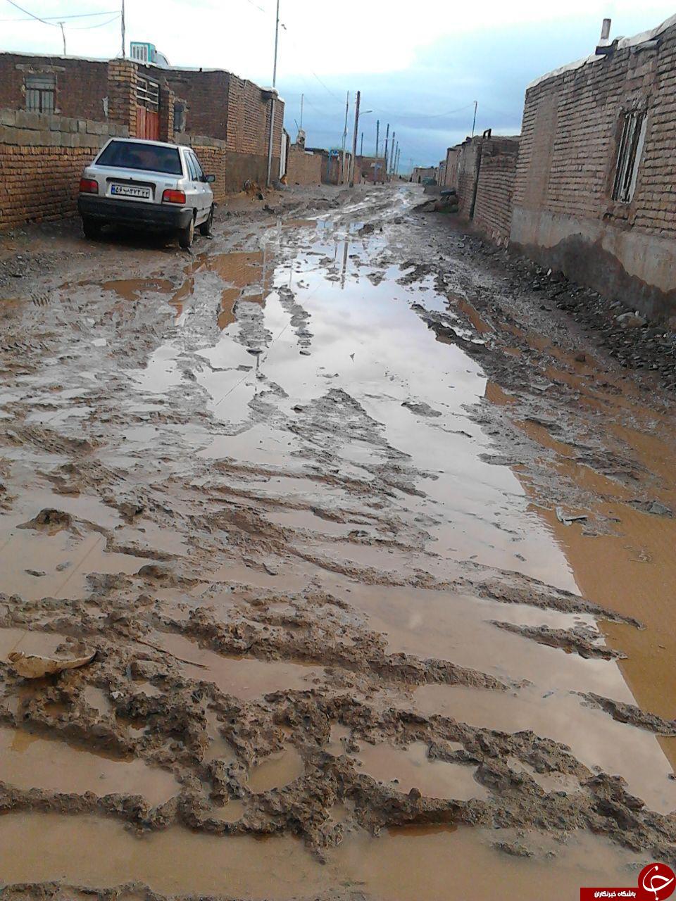 کوچه&zwnj;های باتلاقی روستای گلشن + تصاویر