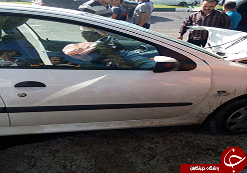 برخورد شدید 206 با تریلی بلوار لاکان رشت + تصویر