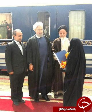 ریس جمهور وارد سمنان شد +تصاویر