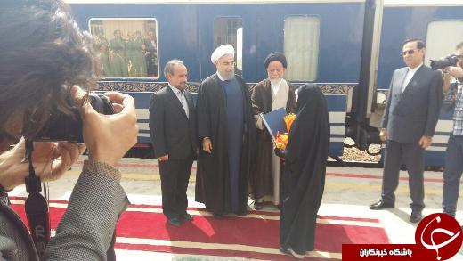 ریس جمهور وارد سمنان شد +تصاویر