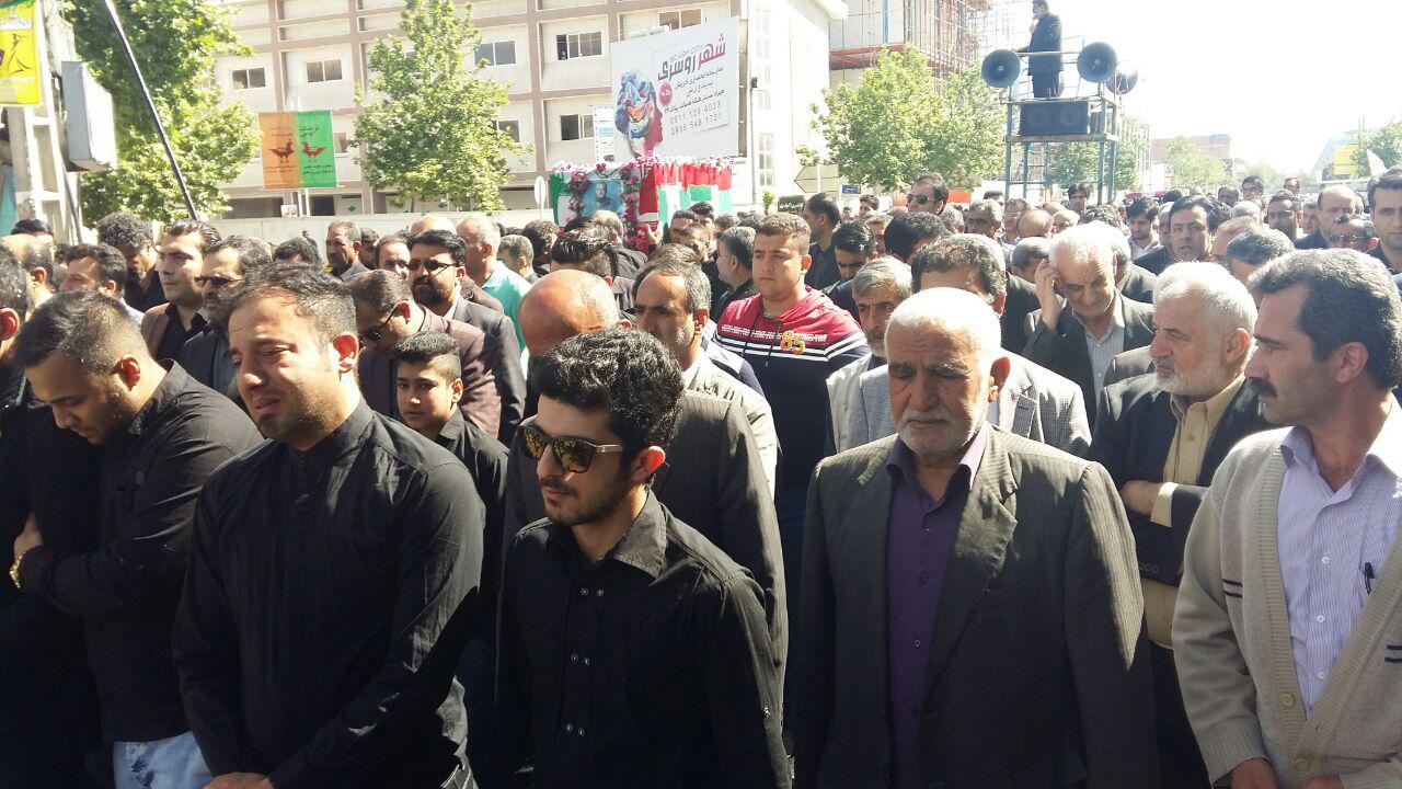 تشییع پیکر جانباز قائم شهری+ تصویر