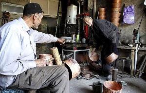 مسگری و قلم زنی از جاذبه های گردشگری تفرش