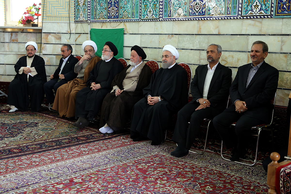 مجلس ترحیم والده همسر روحانی برگزار شد