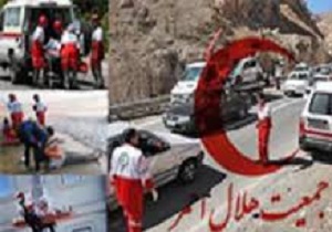 خدمت رسانی به مسافران نوروزی توسط پست های هلال احمر کردستان