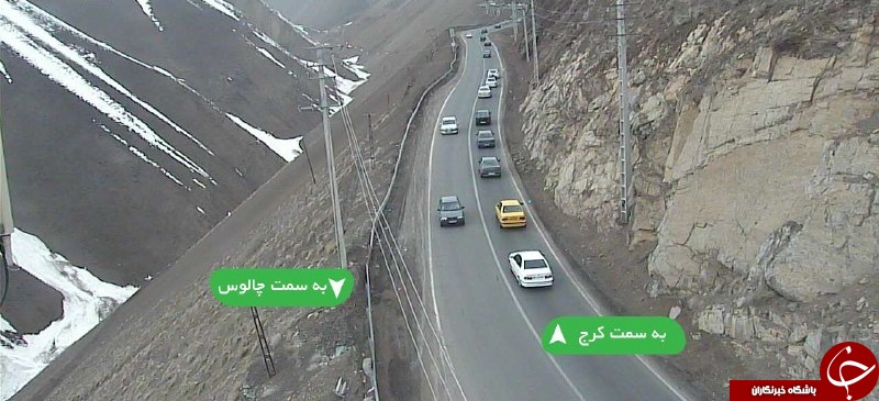 ترافیک نیمه سنگین در محور کرج-چالوس/ آسمانی صاف برای رانندگی در جاده&zwnj;های کشور+تصاویر
