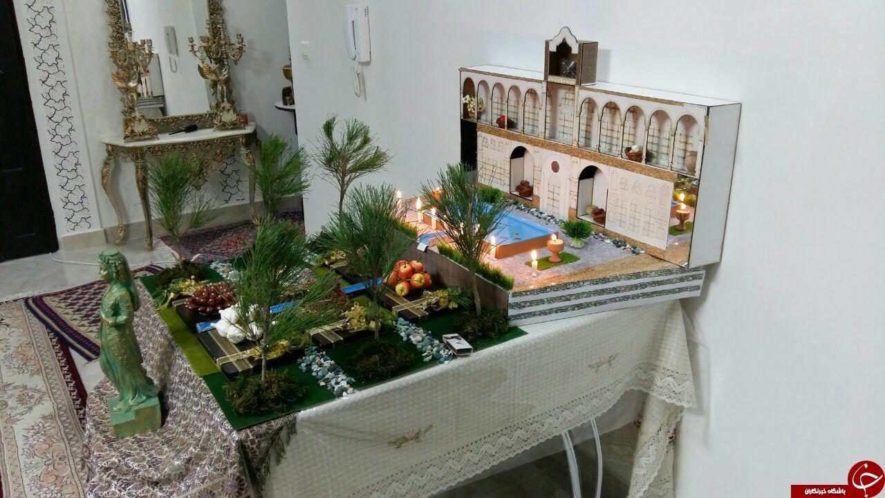 سفره زیبا هفت سین در عمارت خسروآباد + عکس