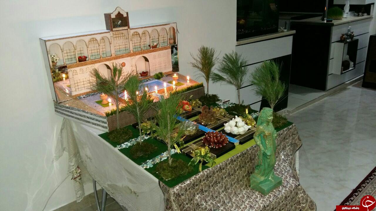 سفره زیبا هفت سین در عمارت خسروآباد + عکس
