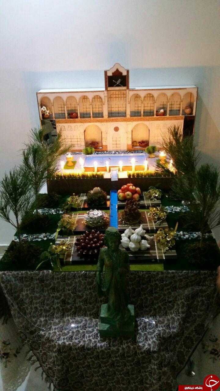 سفره زیبا هفت سین در عمارت خسروآباد + عکس