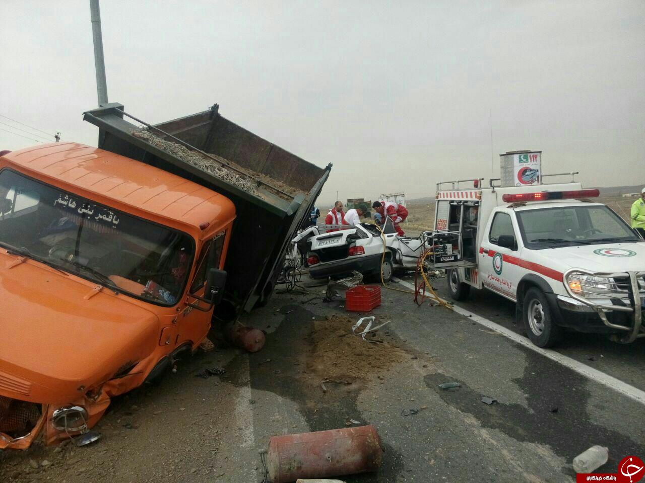 در یک تصادف وحشتناک، پراید له شد! + تصاویر