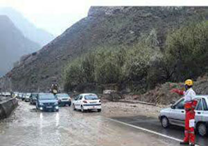 ریزش برداری در آزادراه قزوین - رشت