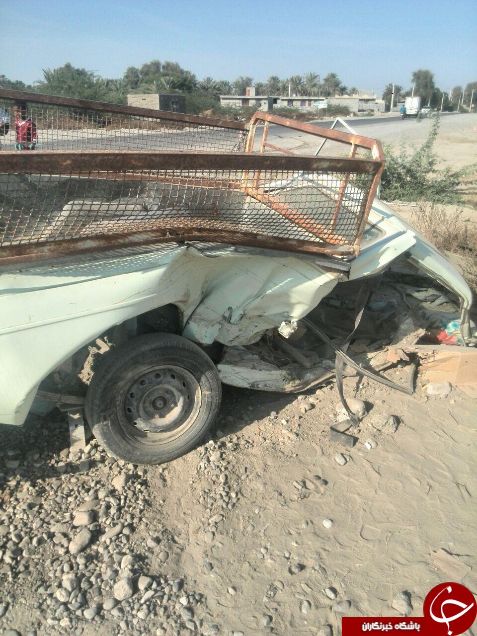 برخورد مرگبار پژو 405 با پیکان وانت! + تصاویر