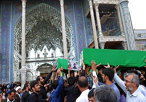 تشییع و خاکسپاری پیکر مطهر سه شهید مدافع حرم  حضرت زینب(س)
