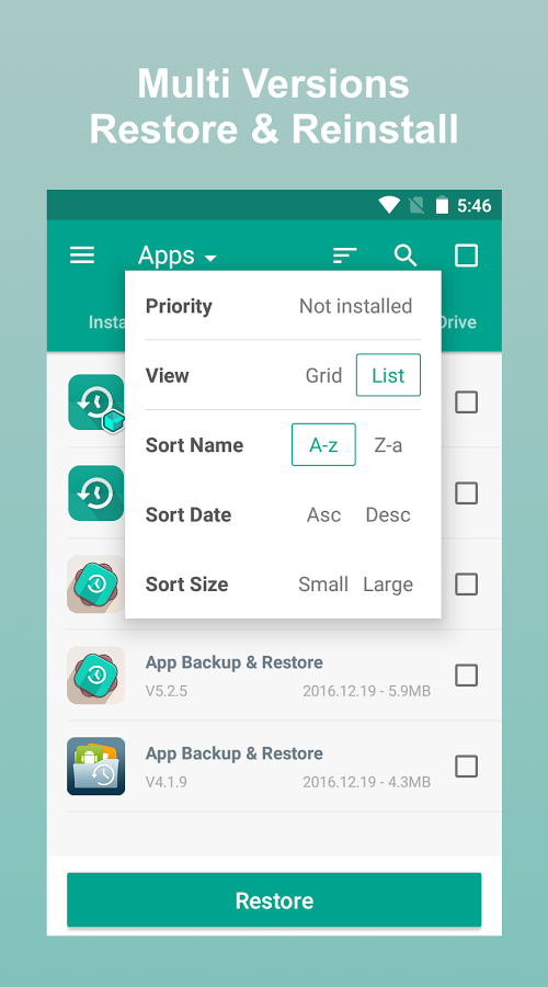 App Backup Restore