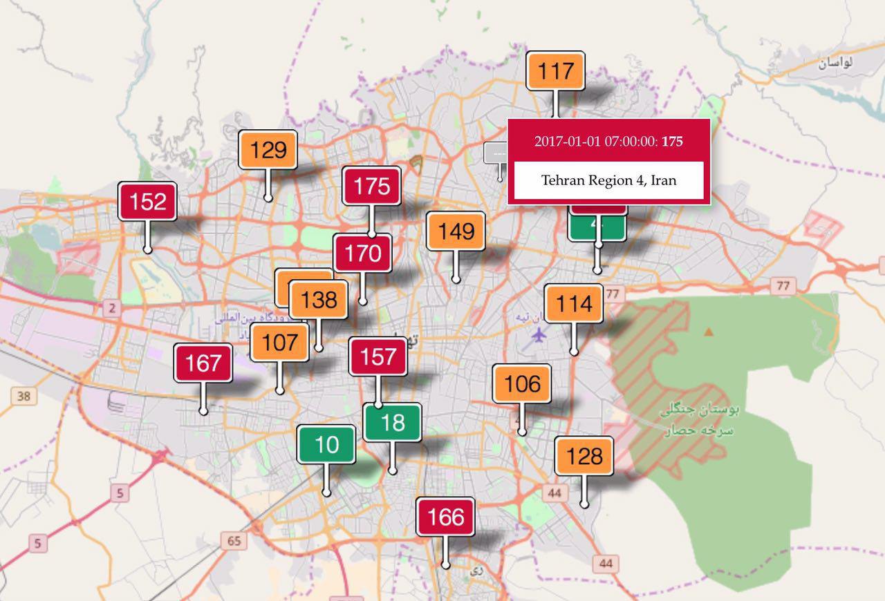 آلودگی هوا در کدام مناطق بیشتر است  + اینفوگرافی