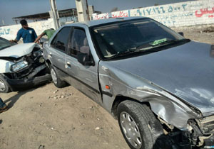 خودروی پژو در منطقه بندزرک حادثه آفرید + فیلم و تصاویر