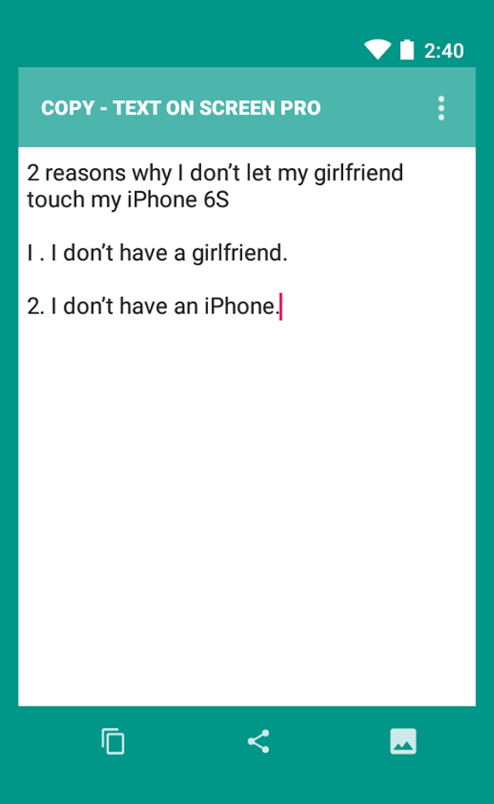 Copy Text On Screen