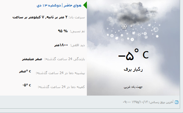مه رقیق در ارومیه