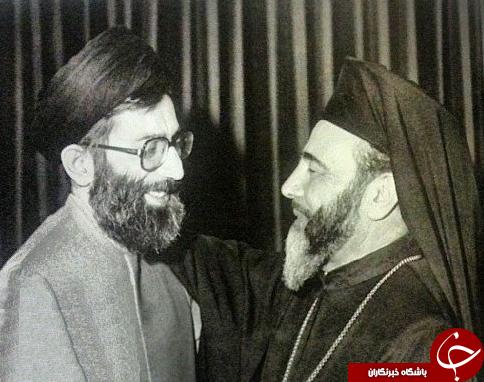 مشهورترین اسقف مسیحی حامی مقاومت درگذشت +&zwnj;تصاویر با امام و رهبری