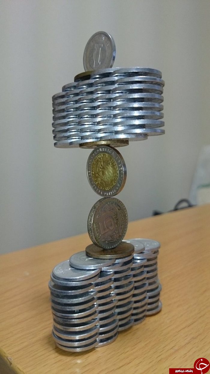 سازه های باور نکردنی که با سکه های فلزی ساخته شده + تصاویر