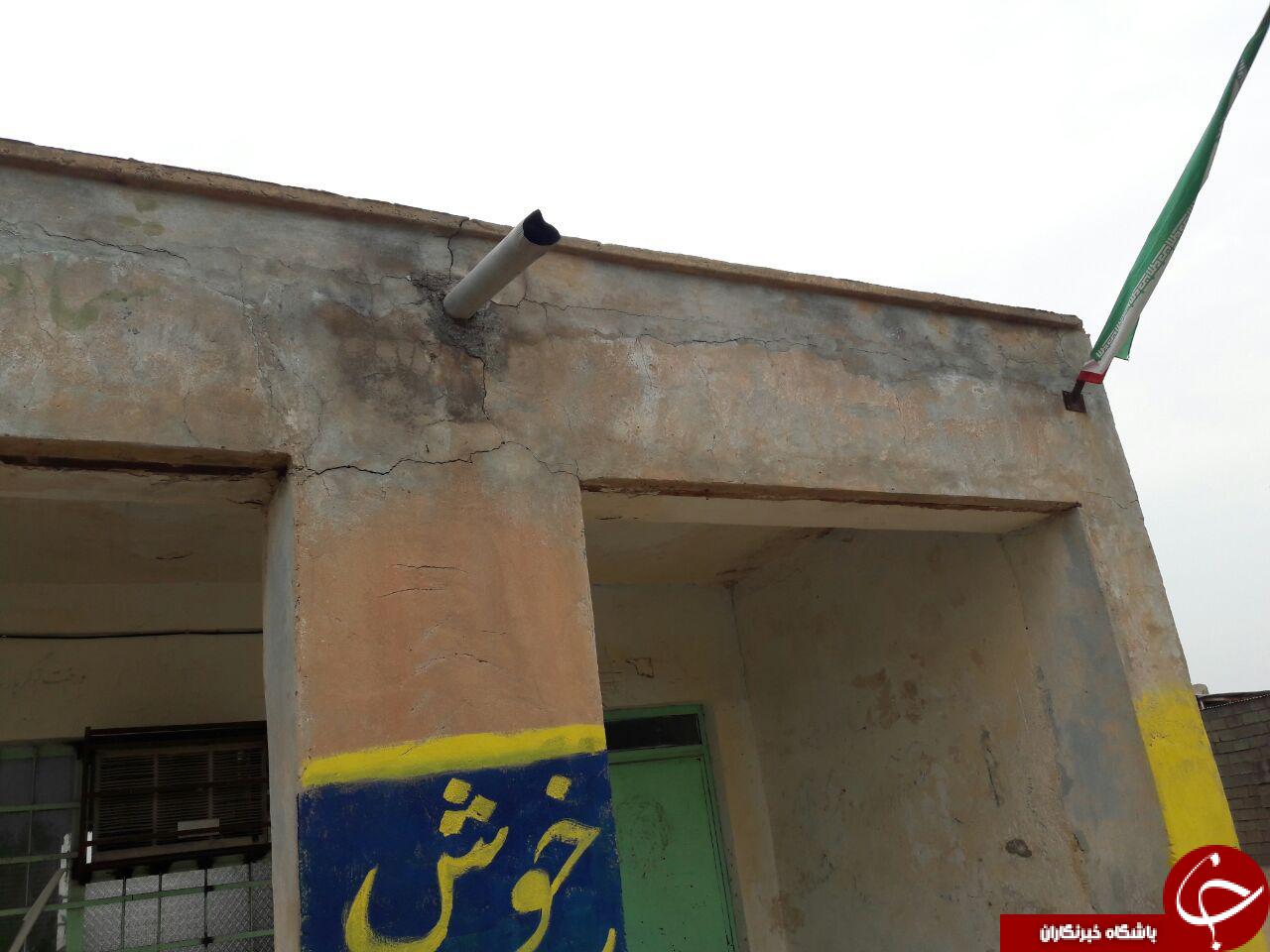 سایه سنگین سقف های لرزان بر سر دانش آموزان روستای ابید + تصاویر