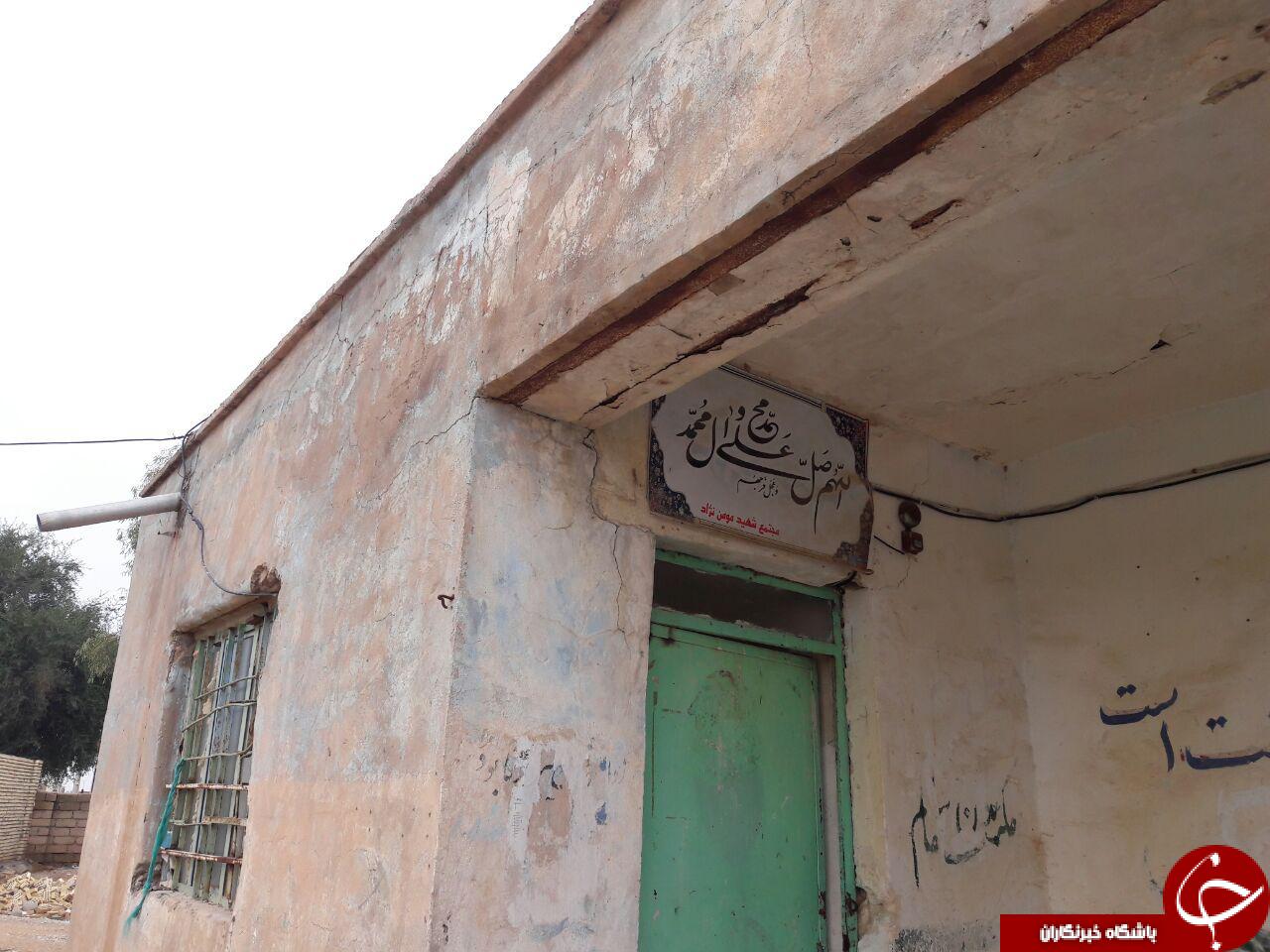 سایه سنگین سقف های لرزان بر سر دانش آموزان روستای ابید + تصاویر