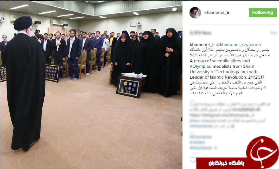 دیدار دانشجویان بسیجی مدال&zwnj;آور دانشگاه شریف با رهبر انقلاب+اینستاپست