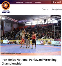 انعکاس مسابقات کشتی پهلوانی کشور در سایت UWW