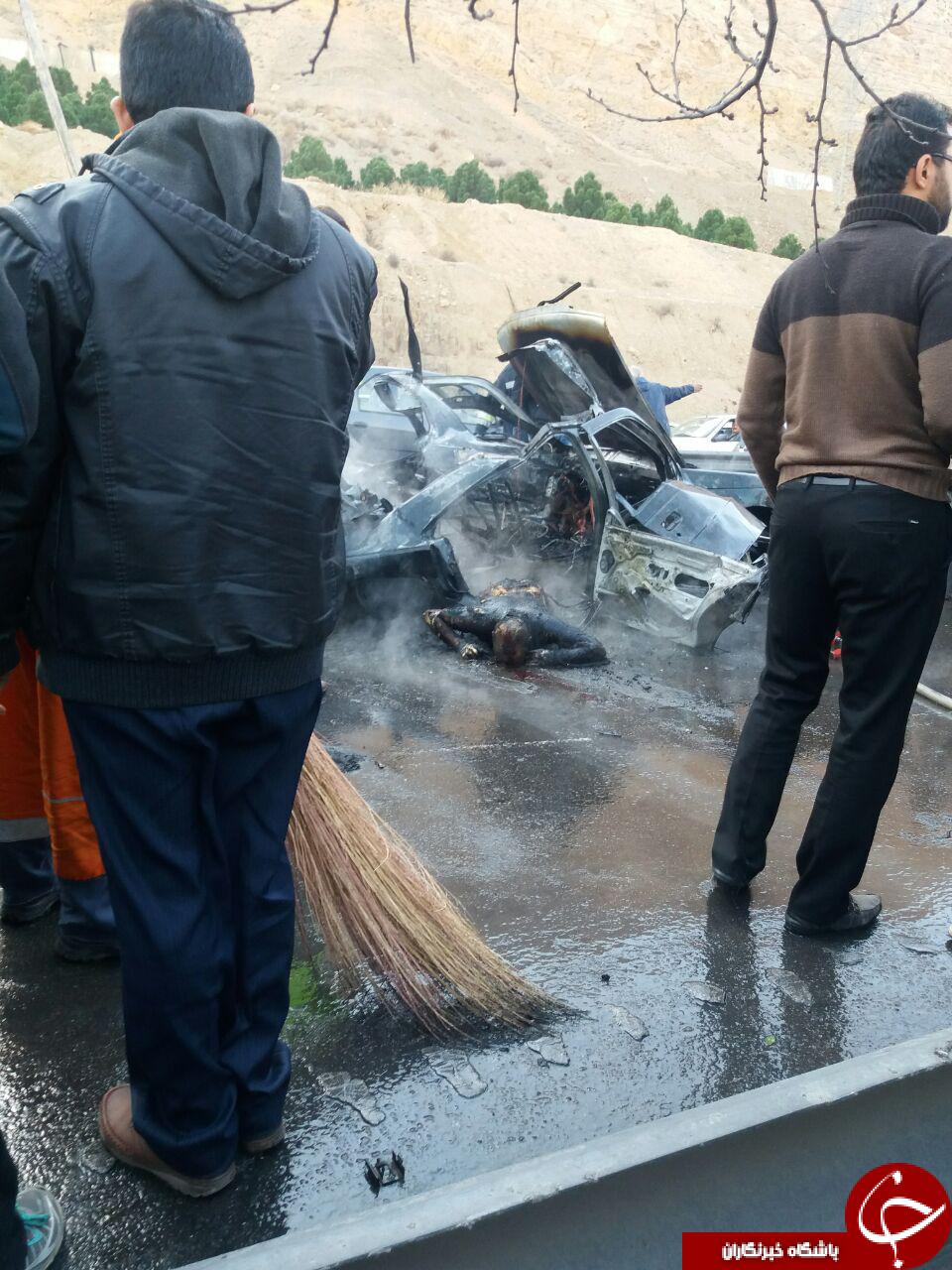 انفجار مرگبار پژو 405 در اصفهان + فیلم و تصاویر