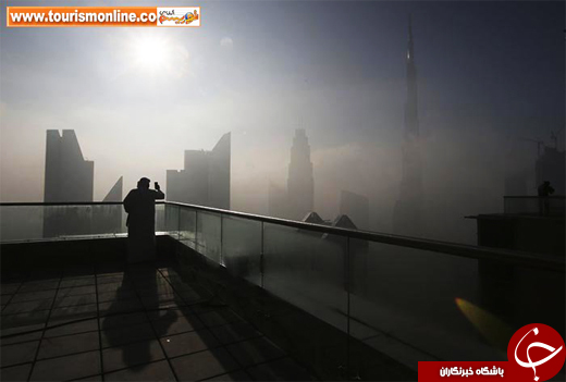 عکس/ بلندترین برج دنیا در مه