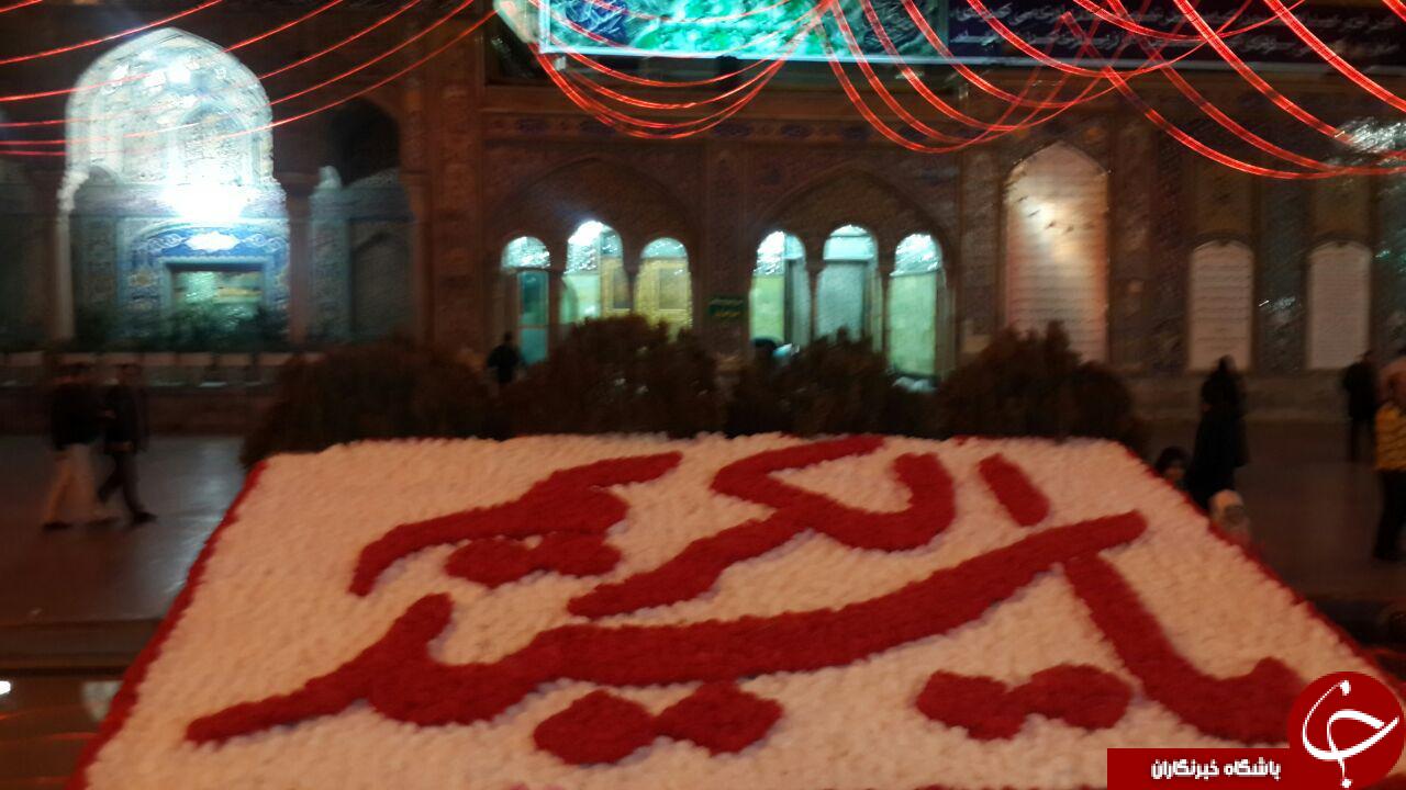 تزئین و گل آرایی حرم حضرت عبدالعظیم حسنی (ع) + فیلم و تصاویر