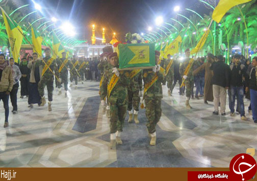 عکس/ تشييع شهيد لبناني مدافع حرم در بين&zwnj;الحرمين