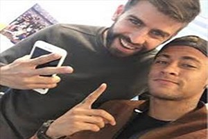 شوخی خنده دار نیمار با پیکه + فیلم